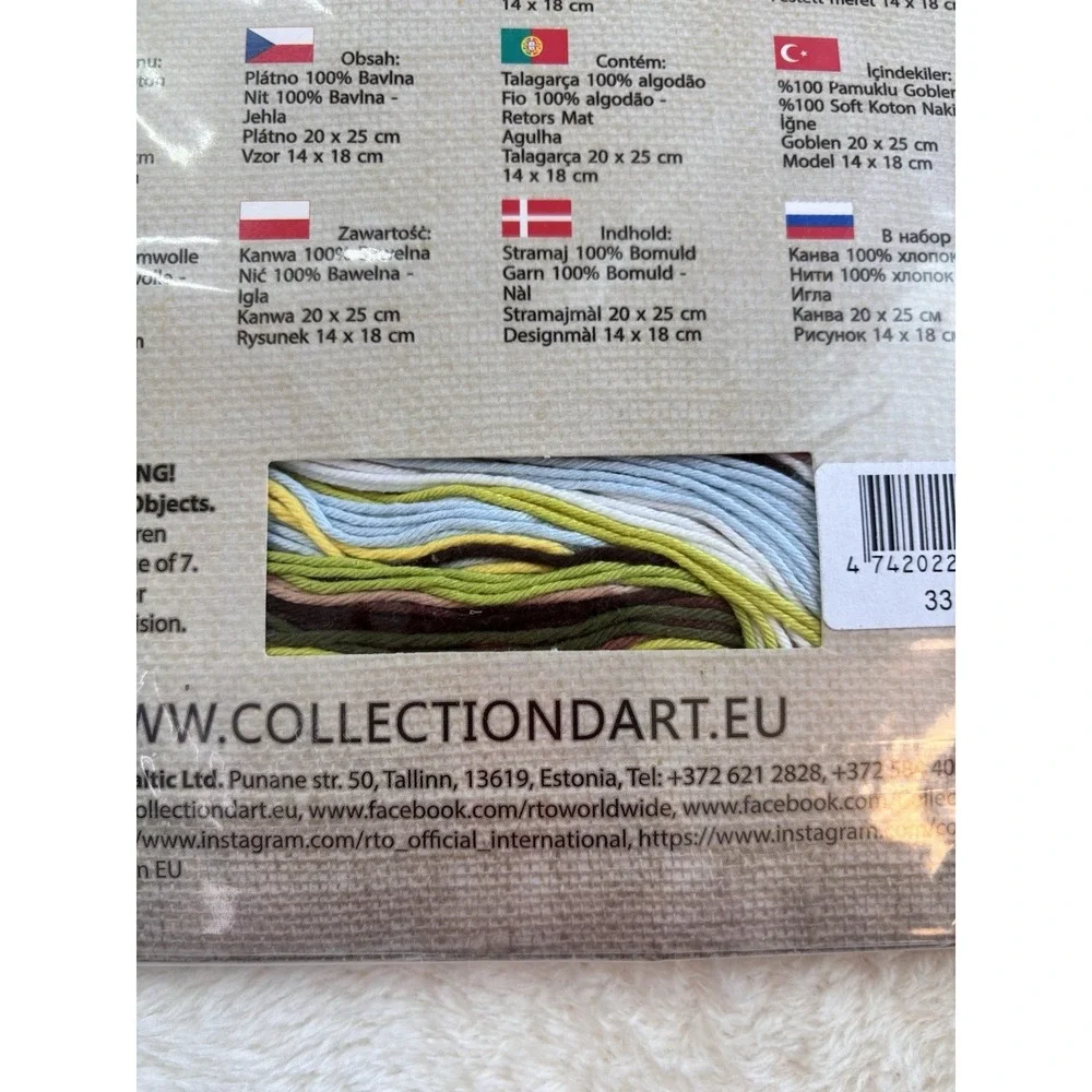 Collection D'Art Printed needlepoint tapestry kits With Floss 20x25 Cm Bird